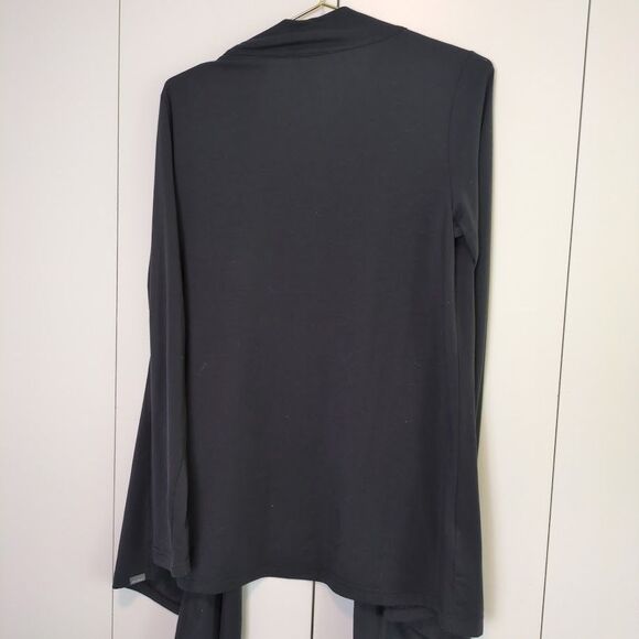 Eddie Bauer Black Women's M Medium Open Layering Cardigan High Low - Picture 5 of 5